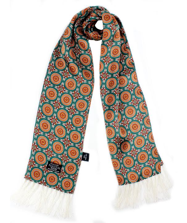 Tootal Mens Retro Geo Print 100% Silk Scarves