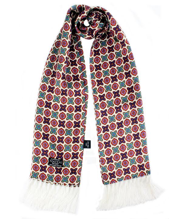 Tootal Mens Retro Geo Print 100% Silk Scarves
