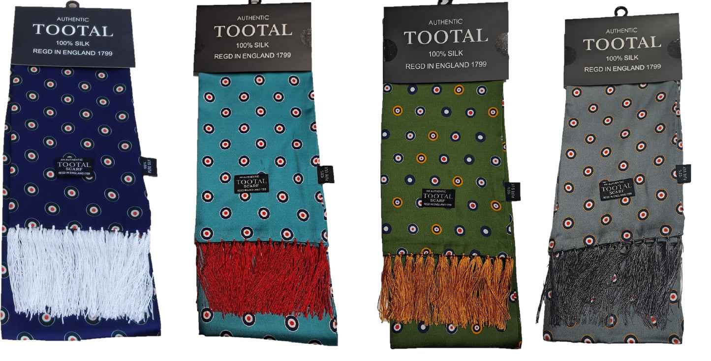 Tootal Mens Target Retro 100% Silk Scarf