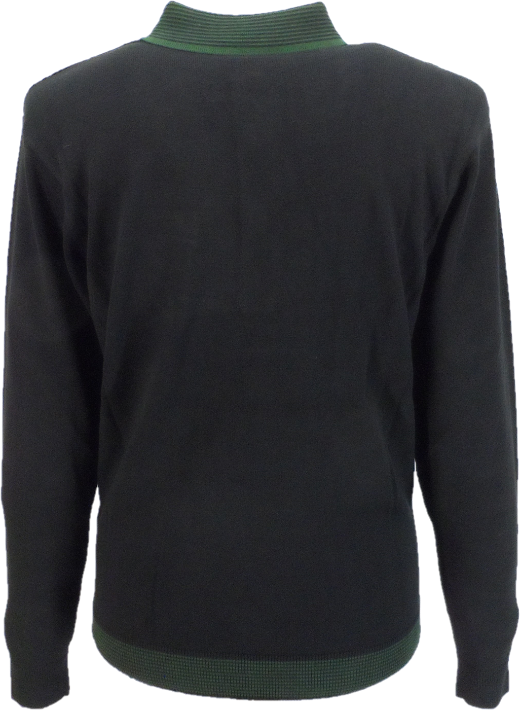 Gabicci Mens Black Squires Textured Retro Knitted Polo