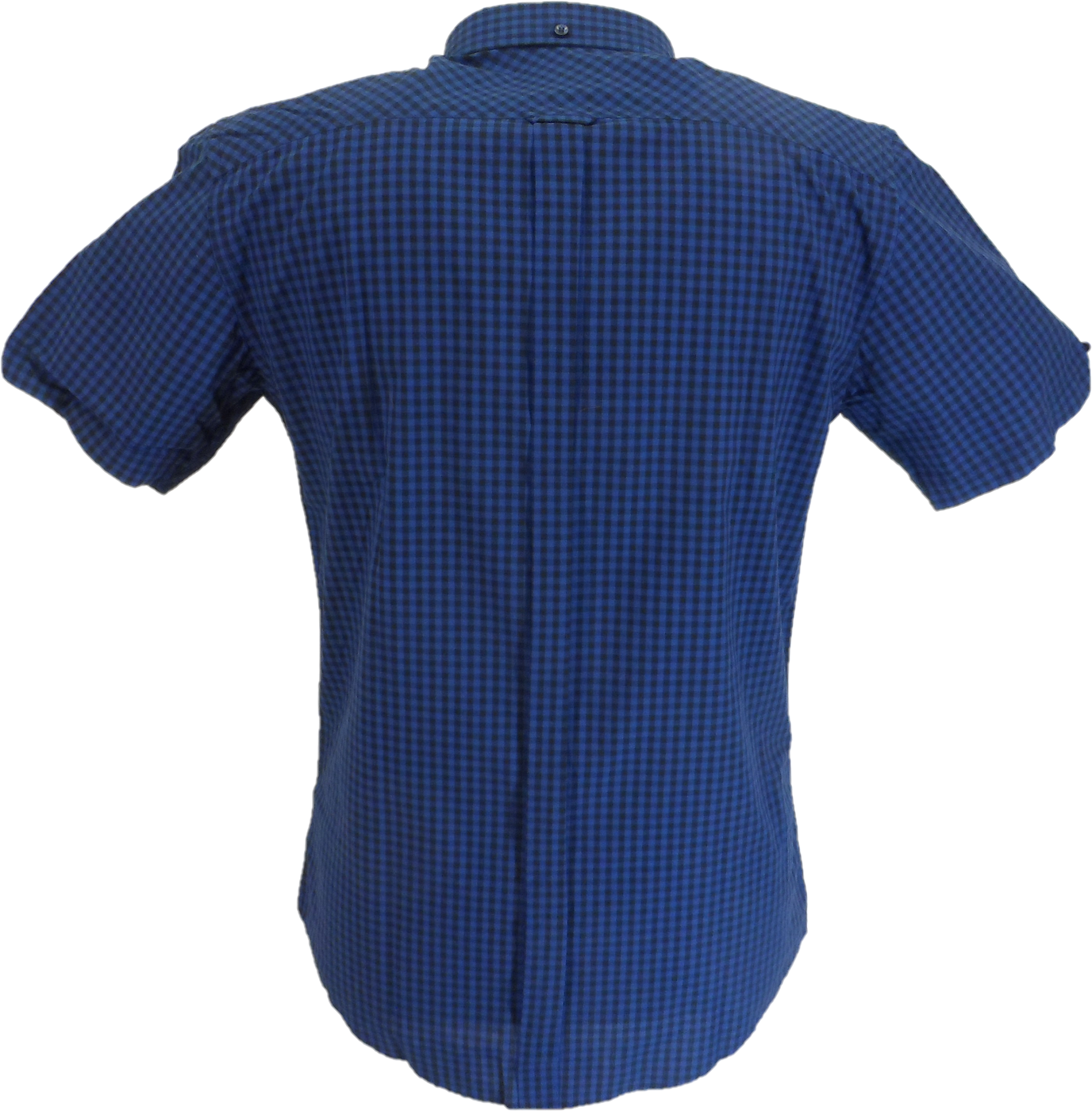 Ben Sherman Mens Royal Blue Gingham Short Sleeved Shirt