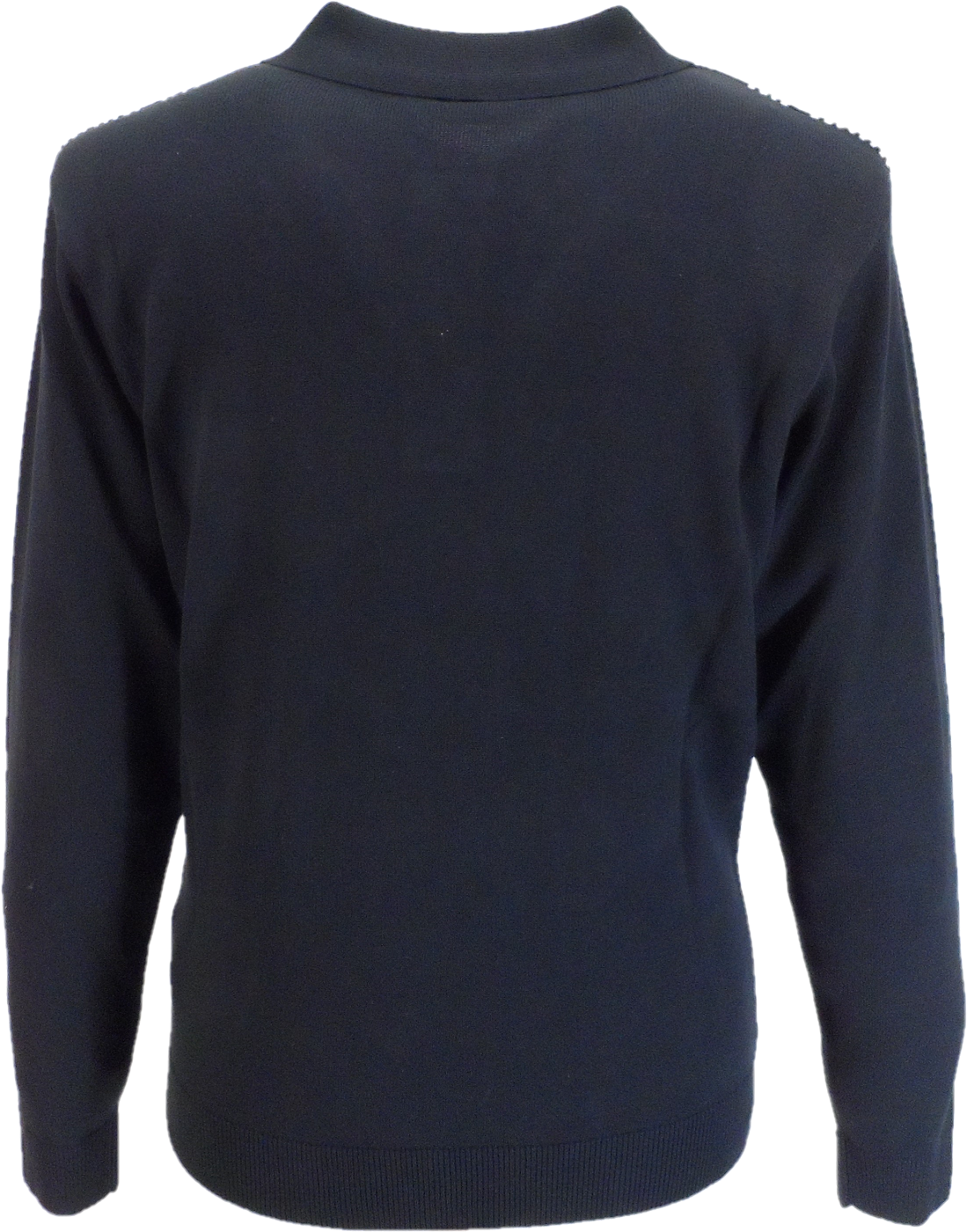 Gabicci Mens Dante Navy Blue Textured Retro Knitted Polo