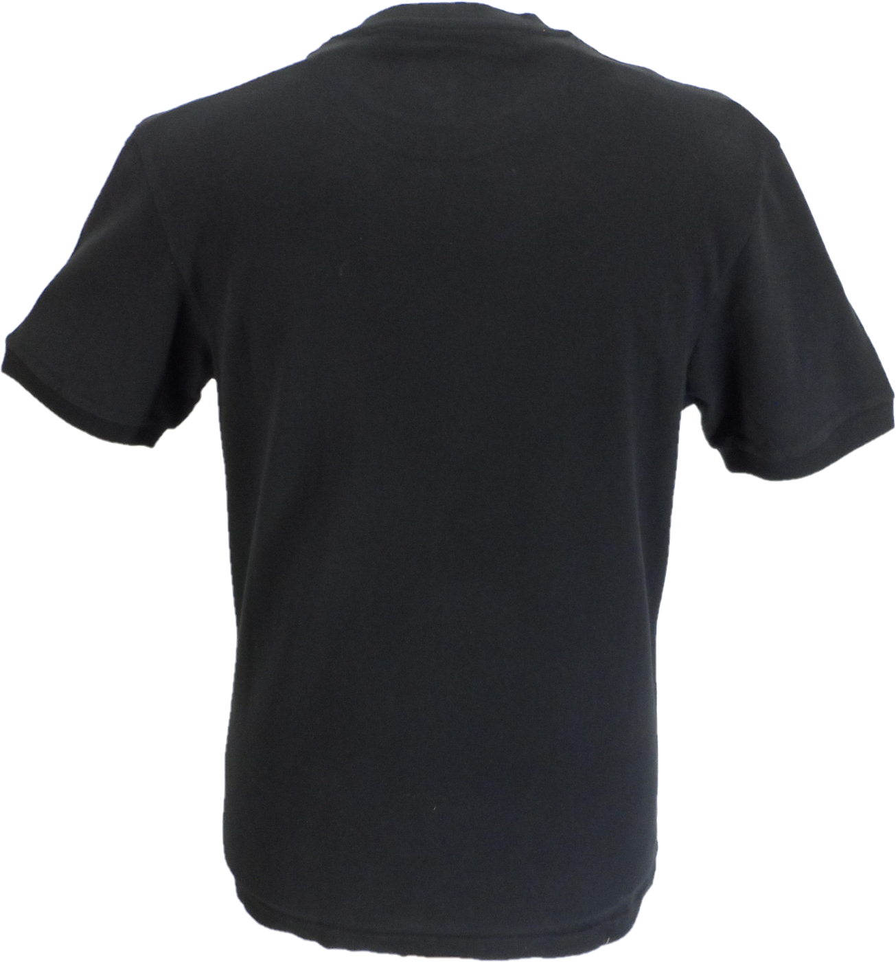 Trojan Mens Black Plain Badged tee 100% Cotton T-Shirt