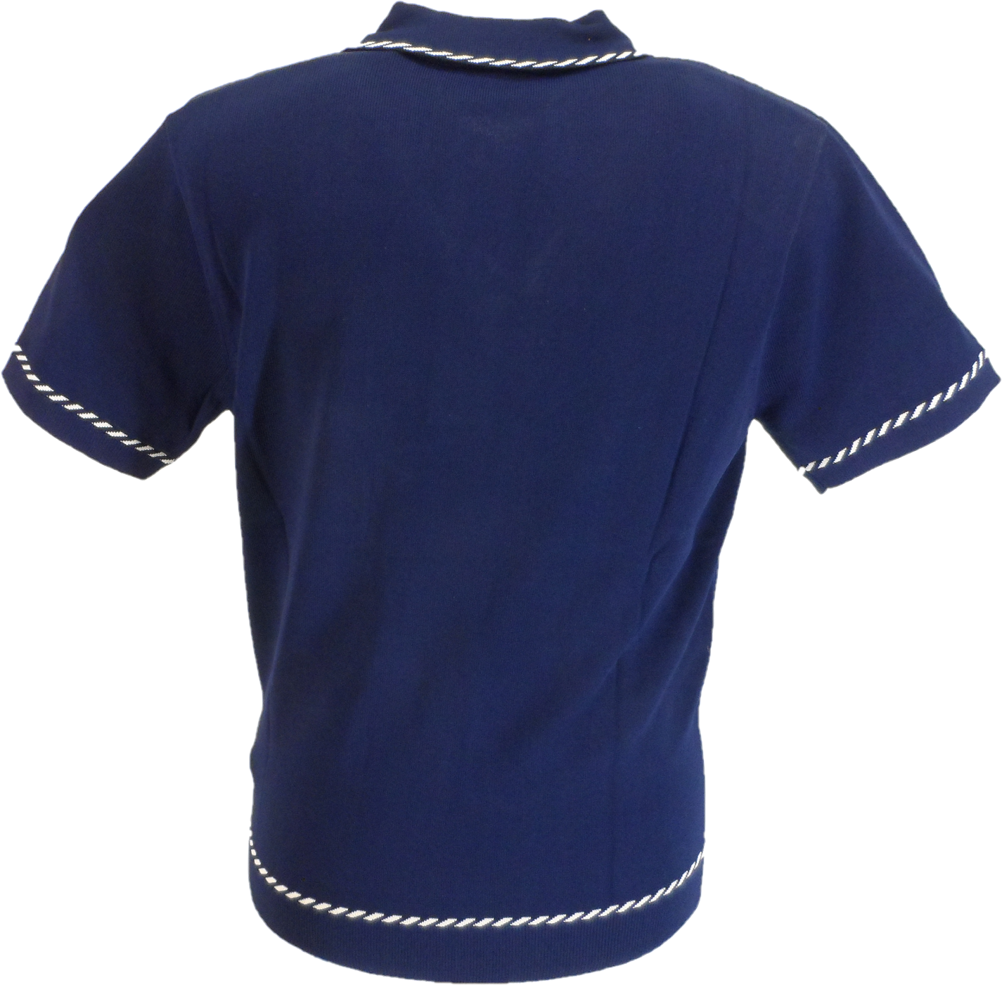 Gabicci Mens Navy Blue Archive Routledge Knitted Polo Shirt