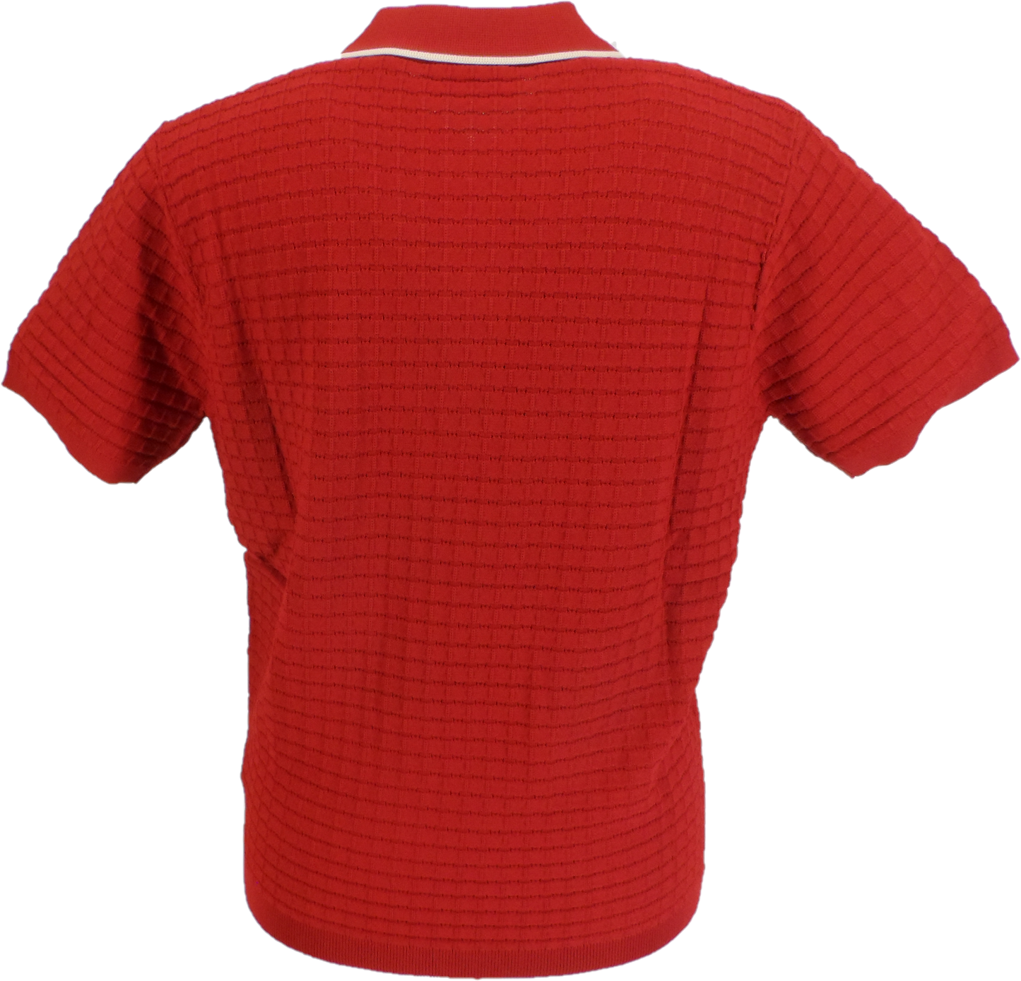 Gabicci Mens Cherry Red Archive Roy Knitted Polo Shirt