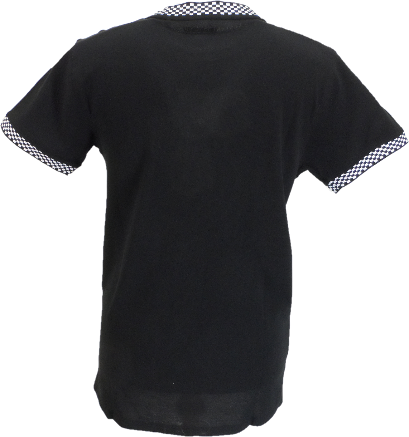 Lambretta Mens Black Two Tone Ringer Retro T Shirt