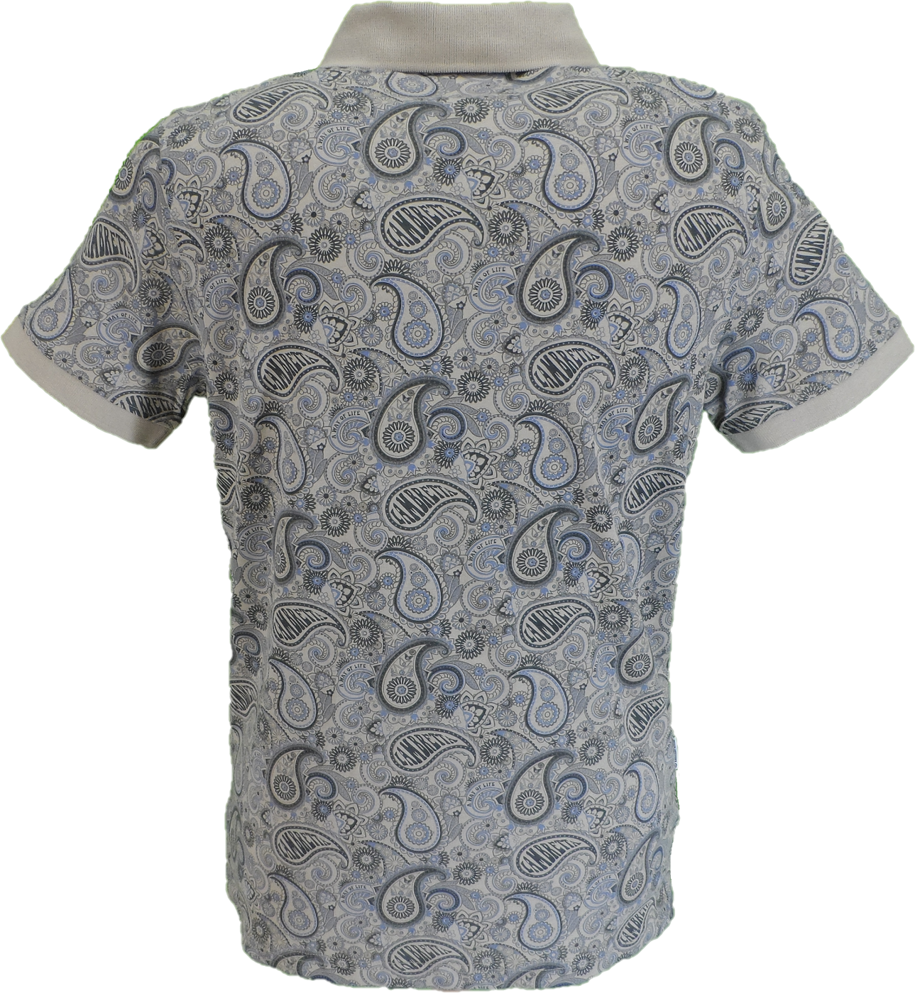 Lambretta Stone Paisley Print Polo Shirts