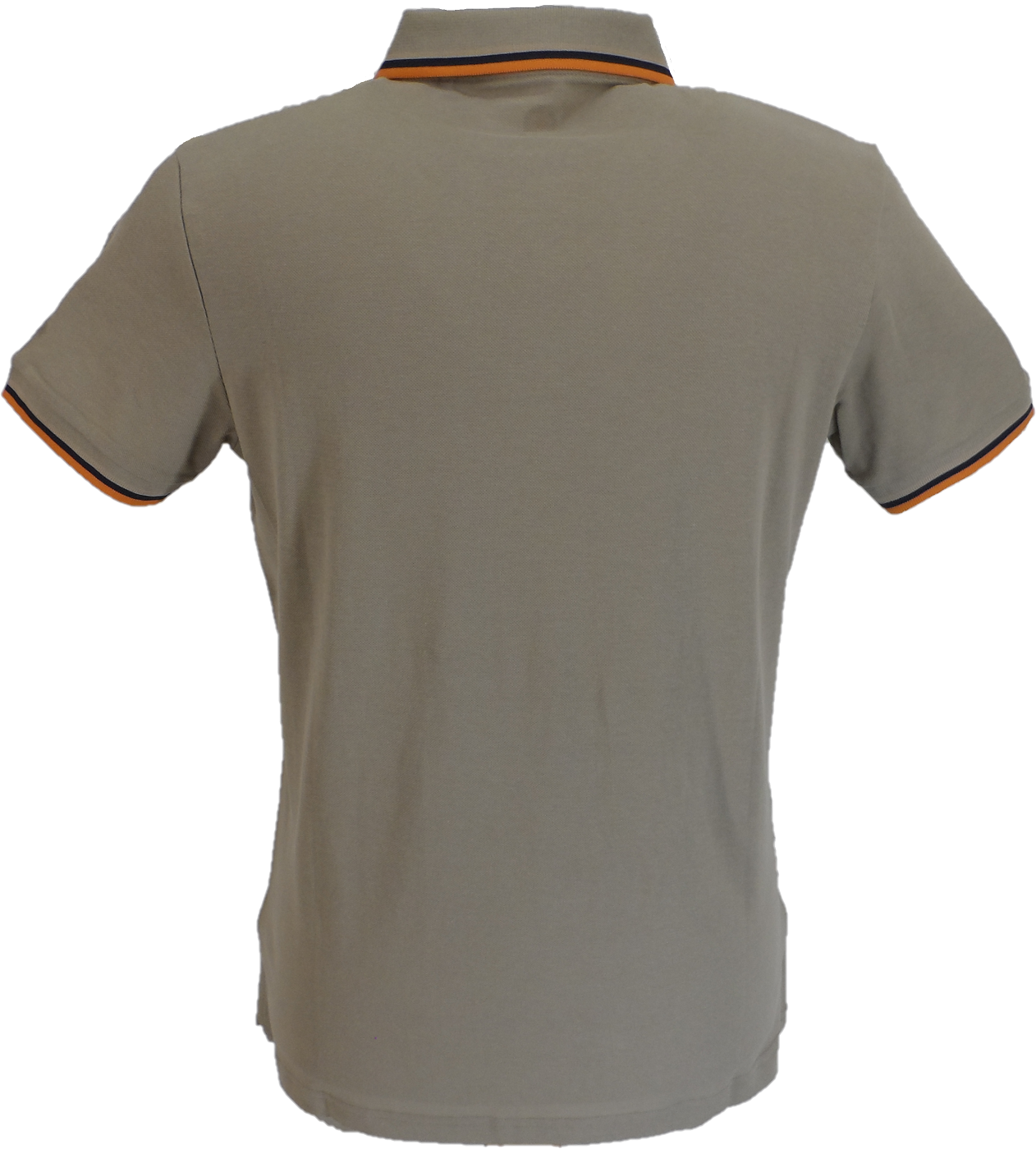 Lambretta Chashew/Stone/Navy/Orange Retro Target Logo 100% Cotton Polo Shirts