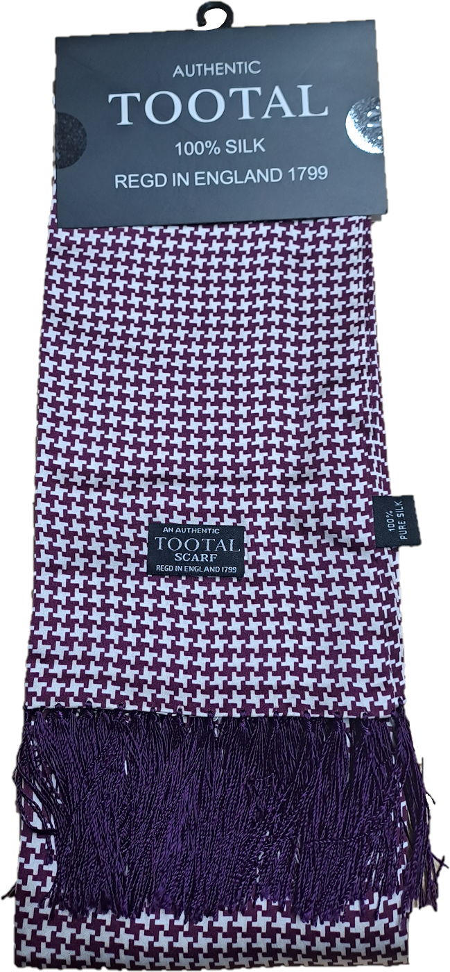 Tootal Mens Houndstooth Retro 100% Silk Scarf