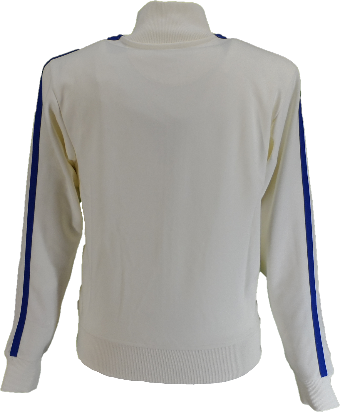 Trojan Mens Ecru Twin-Stripe Contrast Zip Retro Track Tops