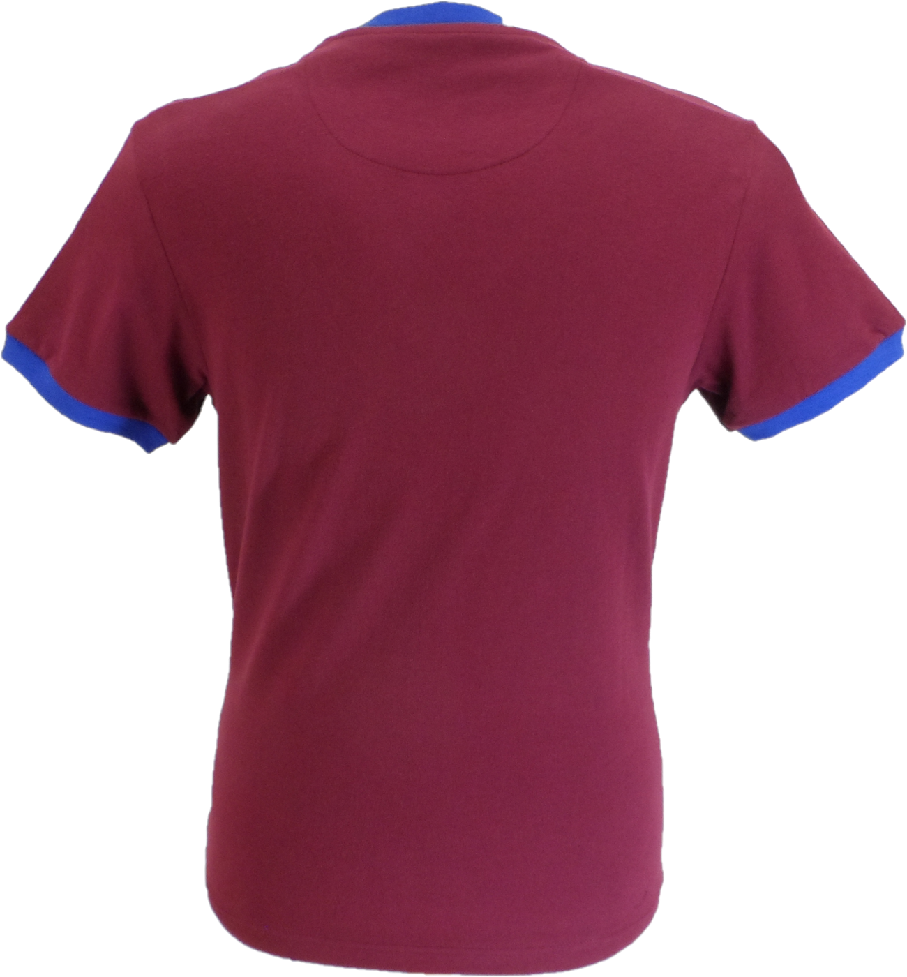 Trojan Mens Port Red Target Ringer logo T-Shirt