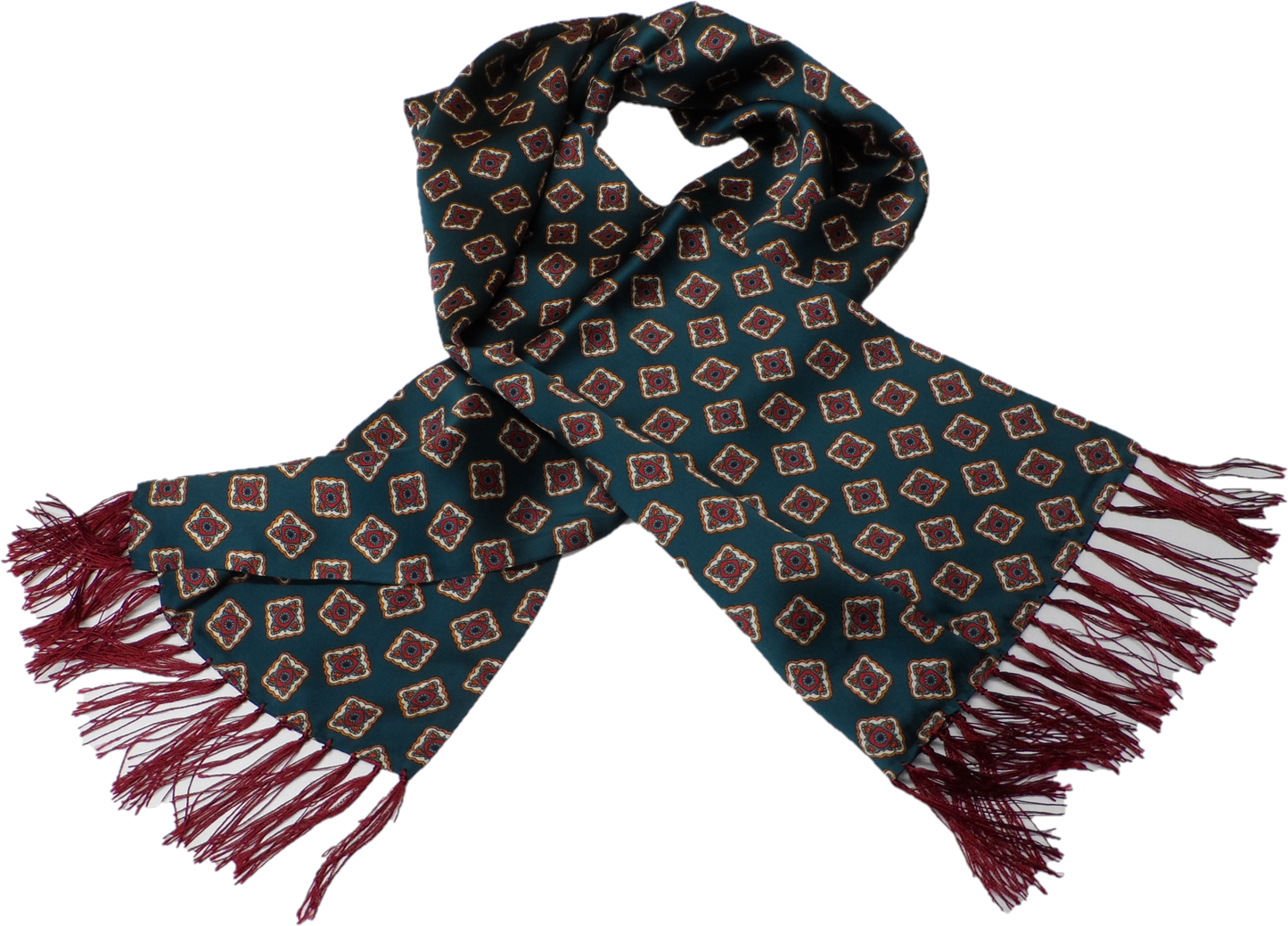 Tootal Mens Retro Geo Print 100% Silk Scarves