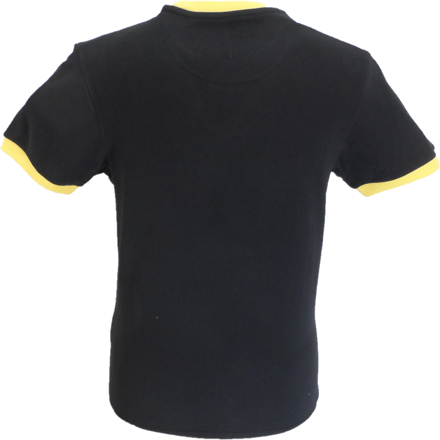 Trojan Mens Black Retro Ringer Striped T Shirt