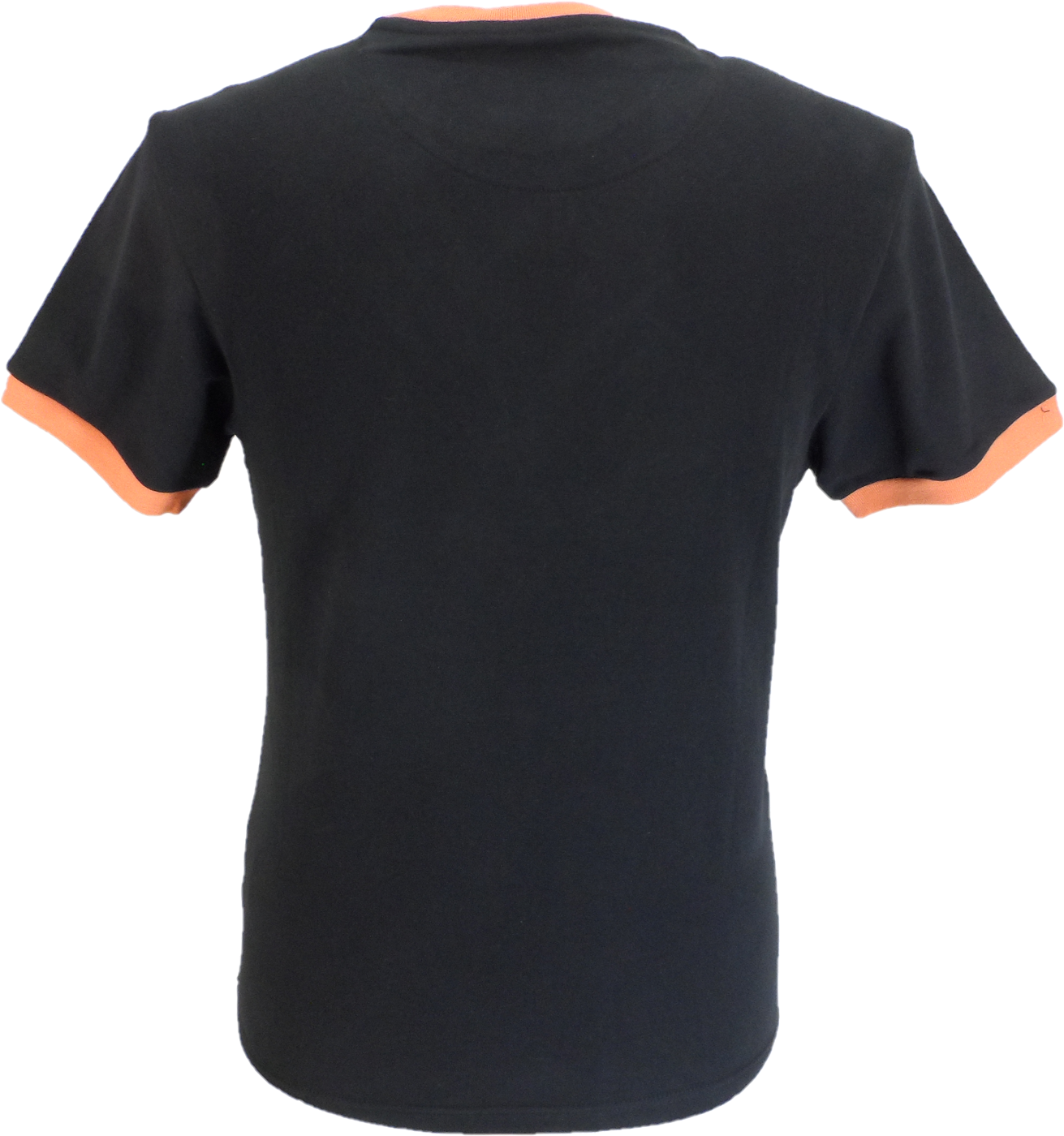 Trojan Mens Black Target Ringer logo T-Shirt