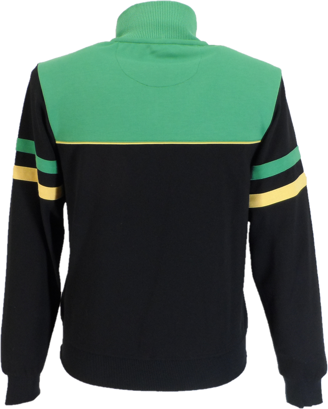 Trojan Mens Black/Green Panel Track Tops