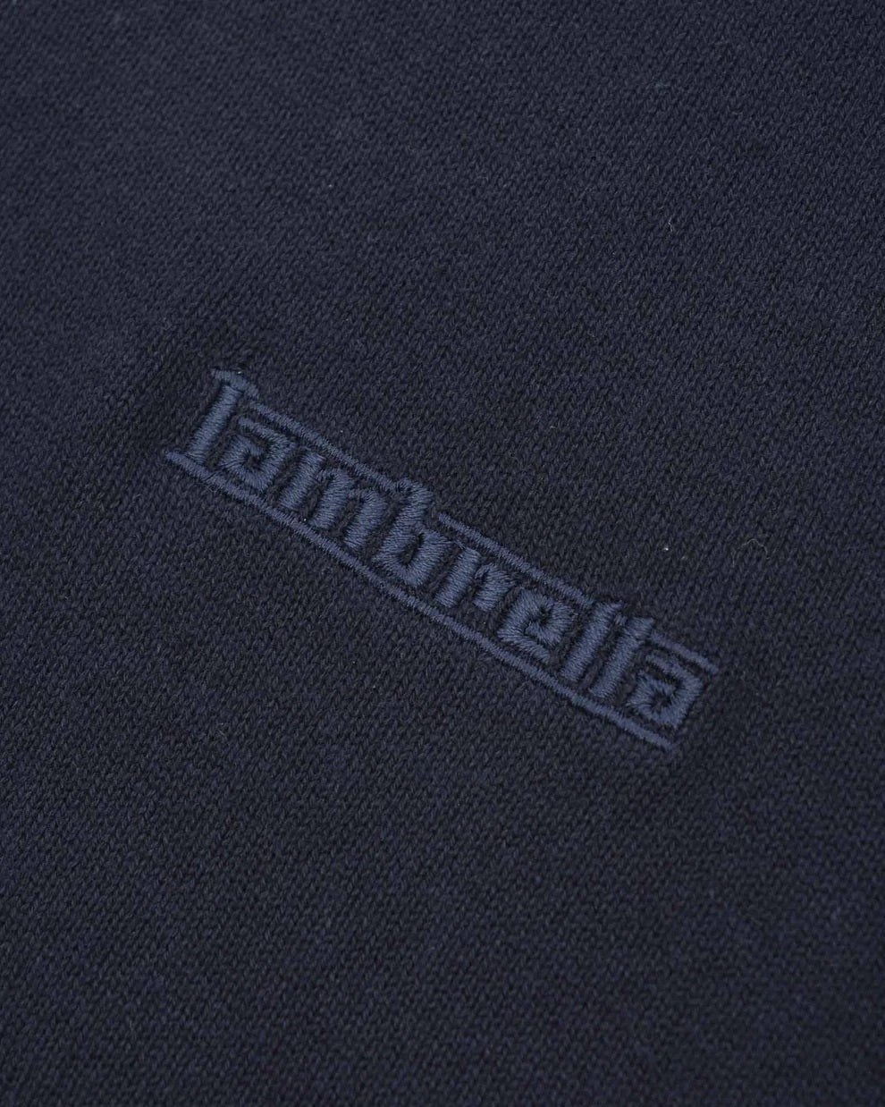 Lambretta Mens Navy Blue Baggio Knitted Polo Shirt