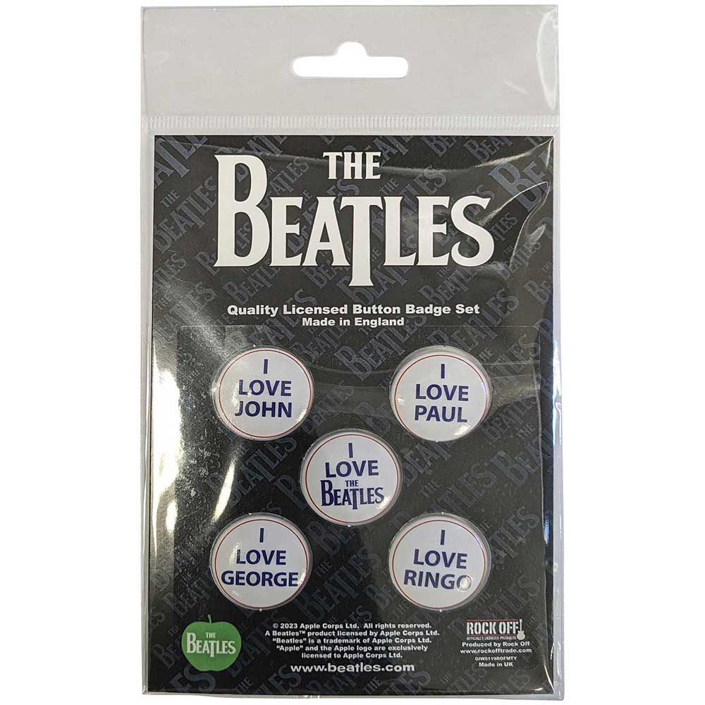 The Beatles 5 Badges Sets