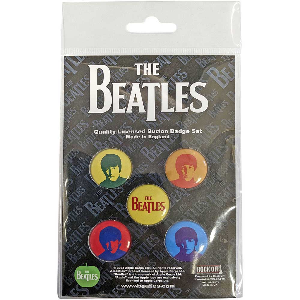 The Beatles 5 Badges Sets