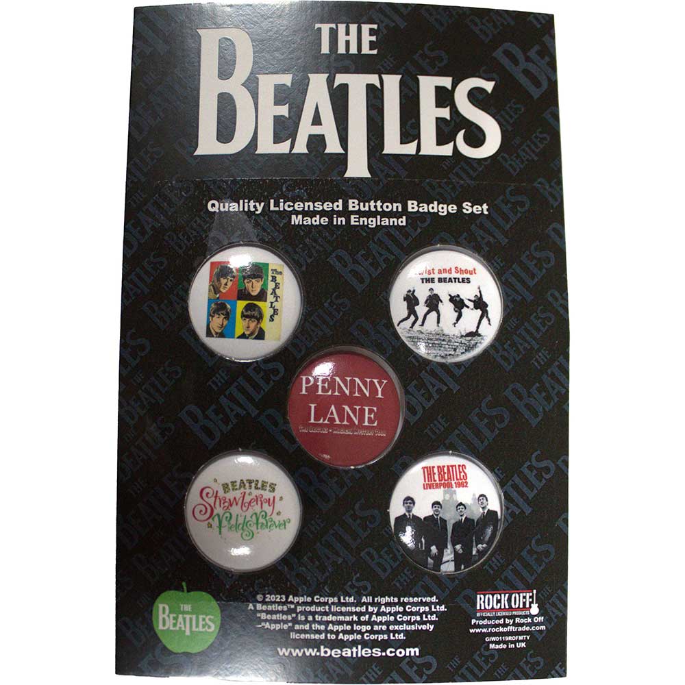 The Beatles 5 Badges Sets