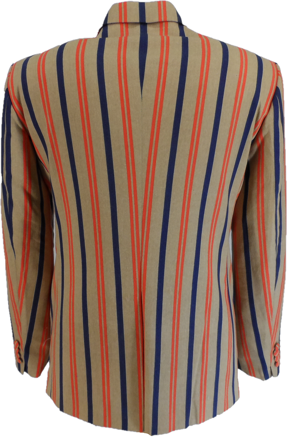 Mens Classic Retro Beige/Red/Navy Boating Blazer Jacket
