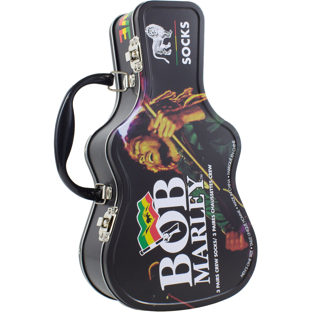 Mens Officially Licensed Tin Of 3 Pairs of Bob Marley Socks