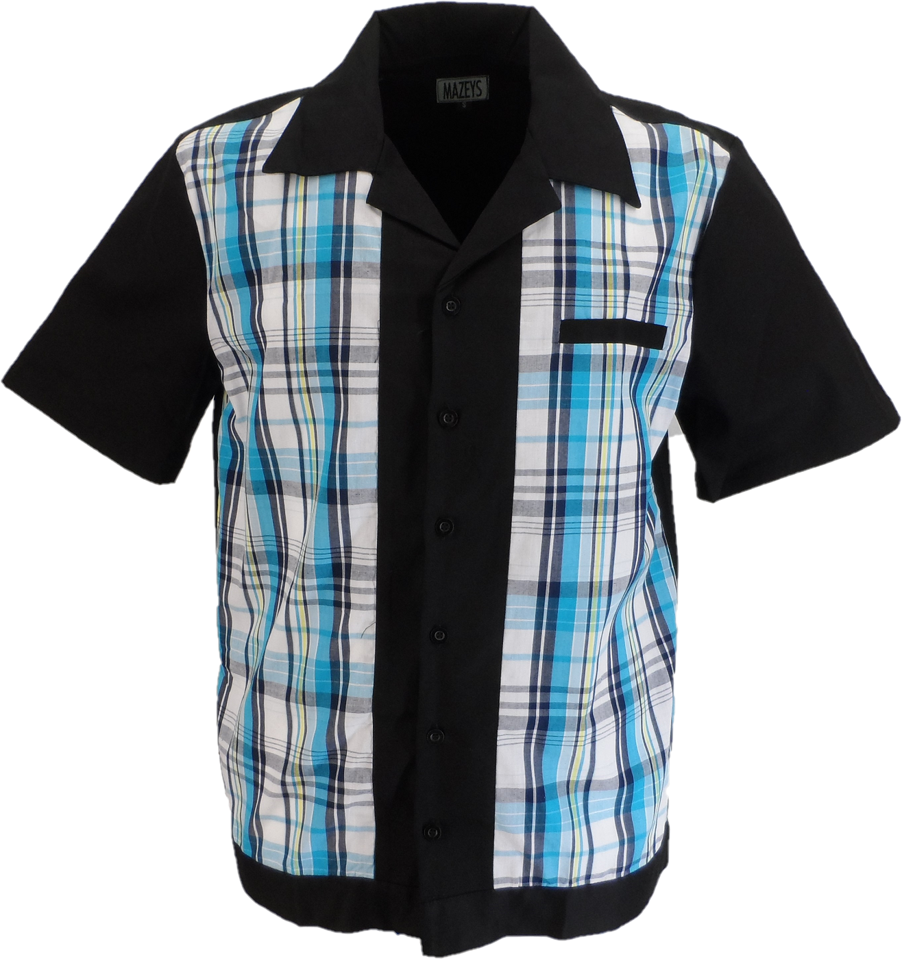 rockabilly dress shirt Floral Embroidered Rockabilly Shirt - Jet Black