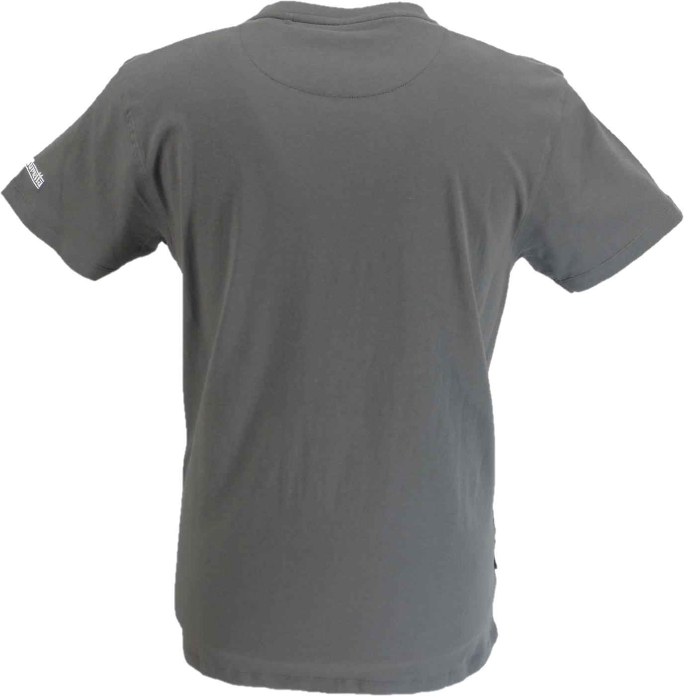 Lambretta Mens Iron Grey Striped Retro T Shirt