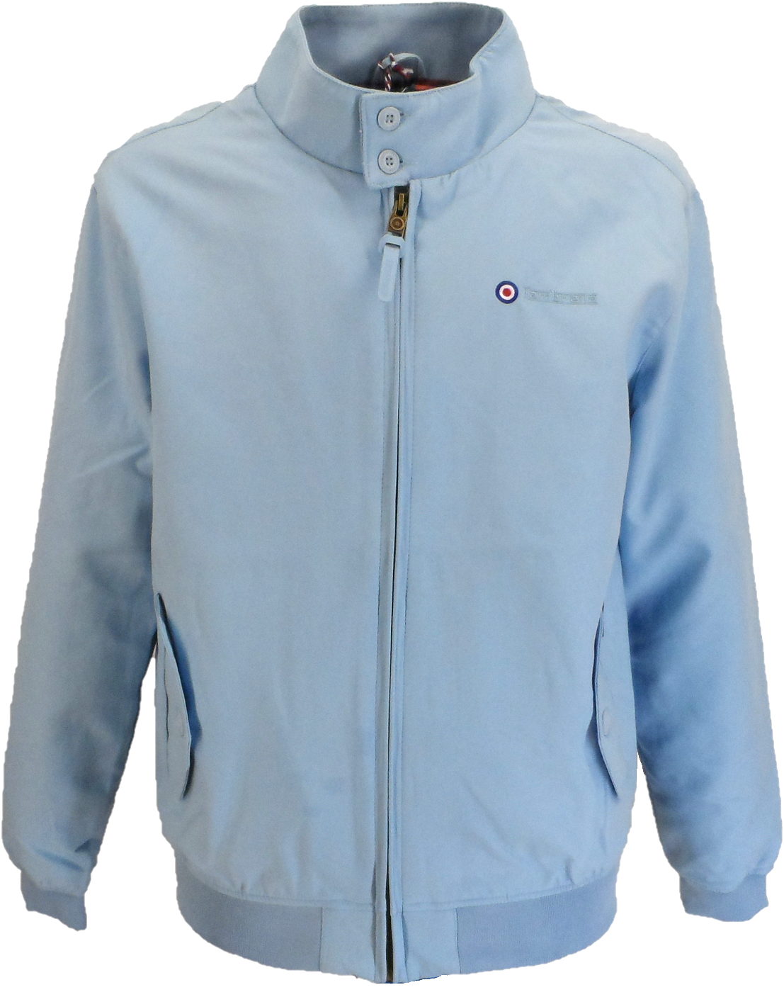 Lambretta Powder Blue Showerproof Harrington Jacket Mazeys UK