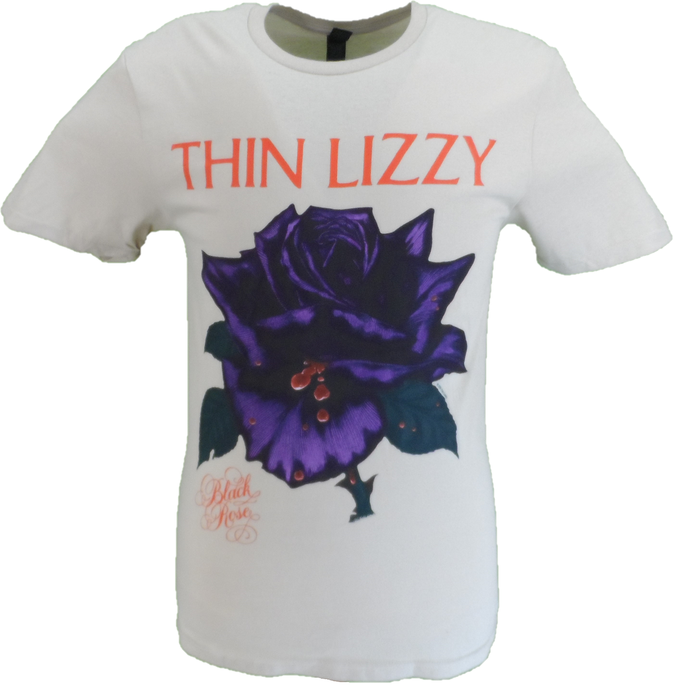 Mens Thin Lizzy Black Rose Tracklist (Back Print)T Shirt