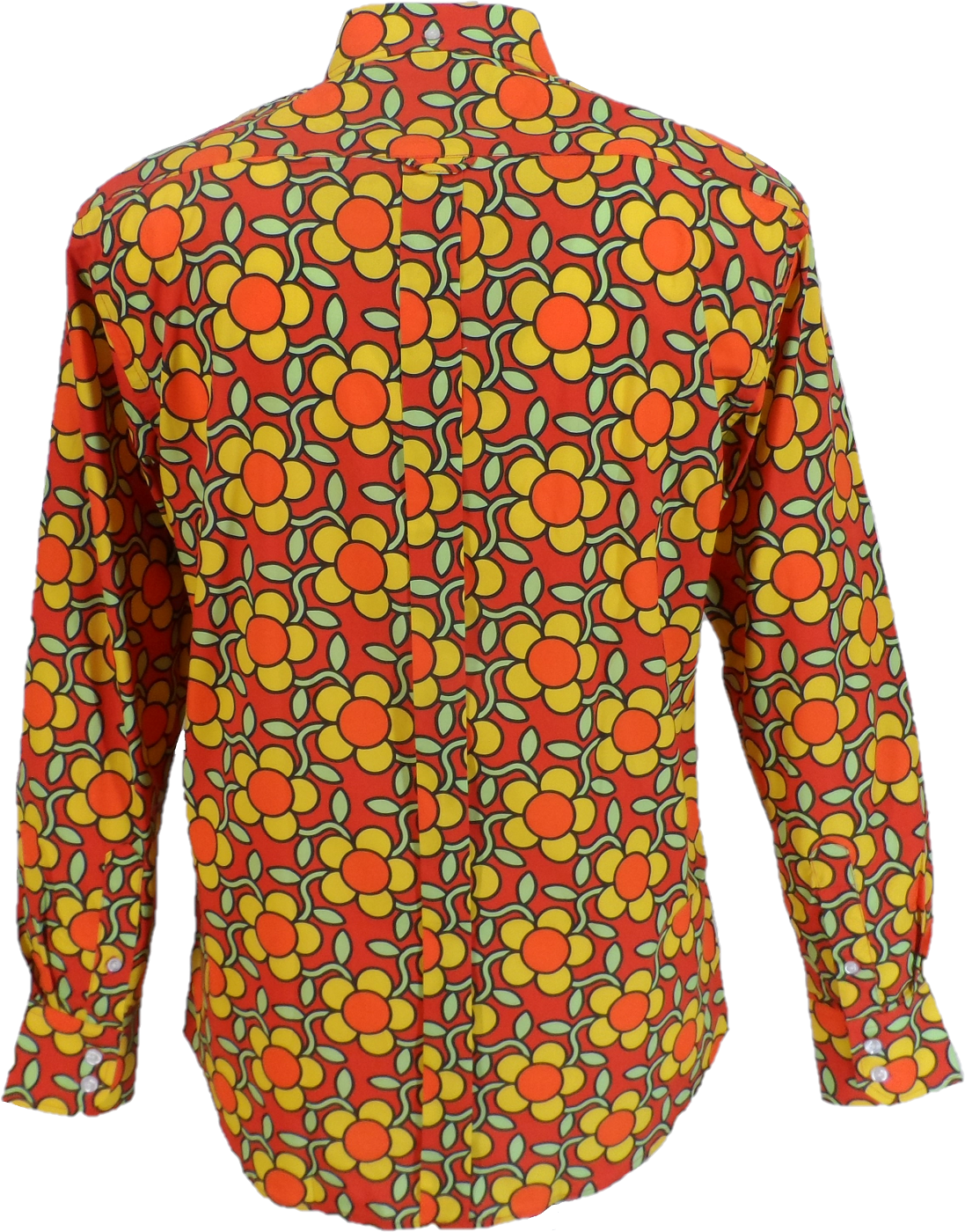 Mens 70S Psychedelic Multi Floral Shirt
