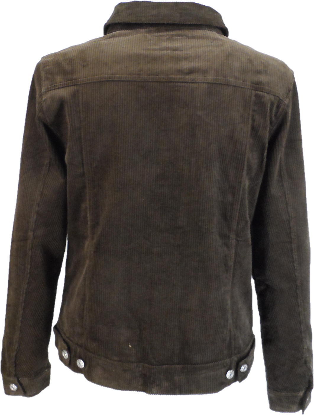 Mens 60s Retro Vintage Cord Western Brown Trucker Jacket