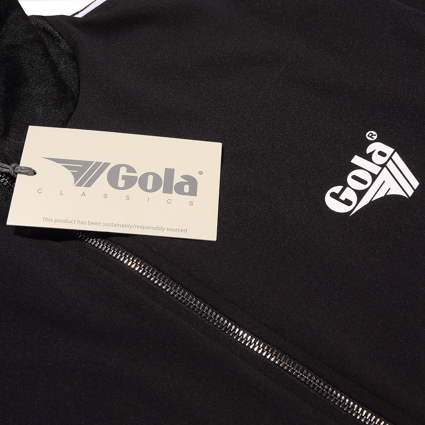 Gola Mens Black 70s Retro Stripe One Stipe Track Tops