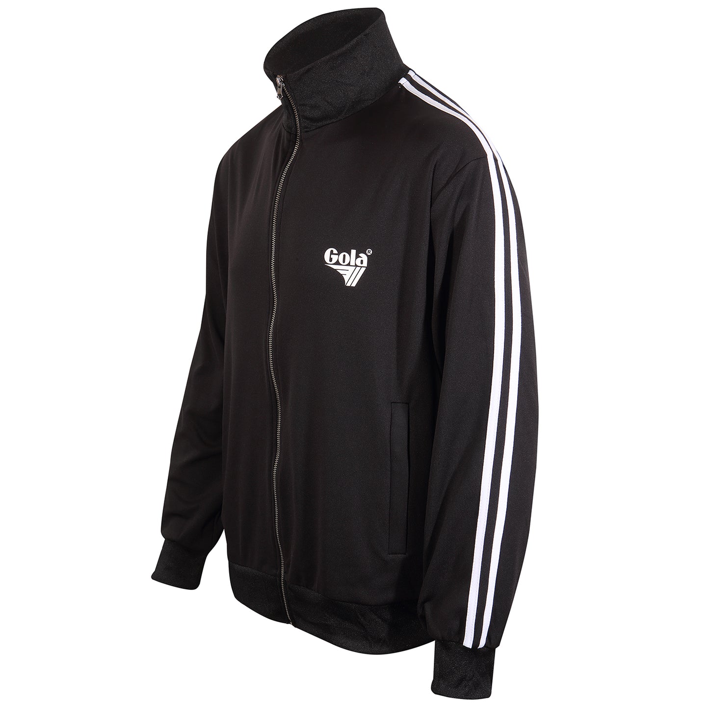 Gola Mens Black 70s Retro Stripe One Stipe Track Tops