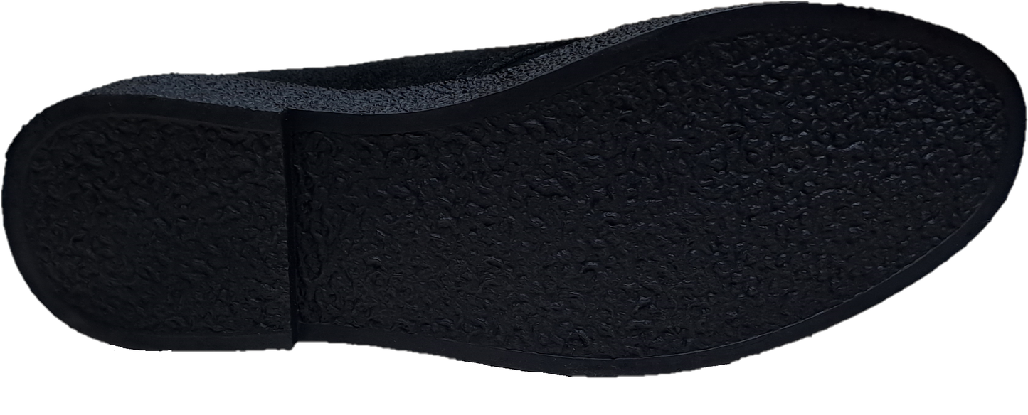 Roamers Mens Real Suede Black Retro McQueen Desert Boots