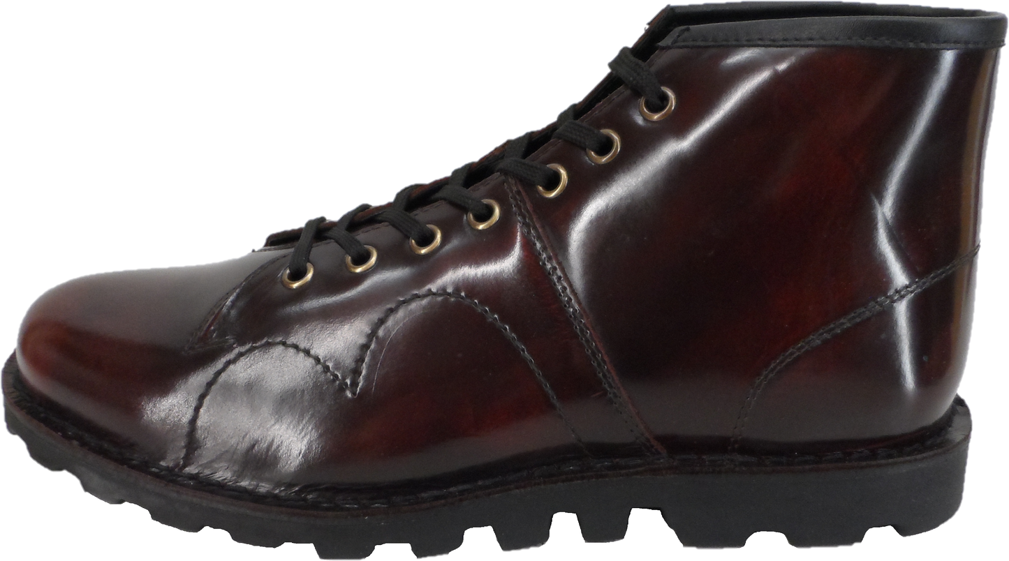 Grafters Original 1970's Style Oxblood Rub Off Leather Monkey Boots
