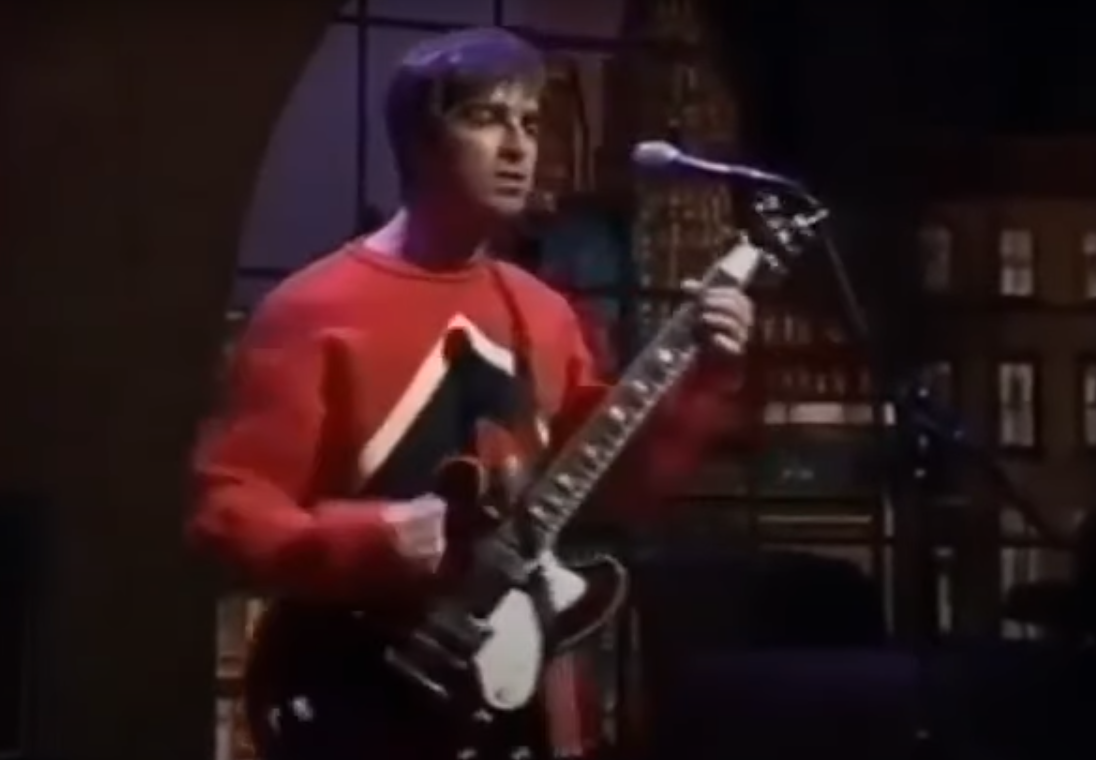 Ska & Soul Red 'Letterman' Gallagher Chevron Knit