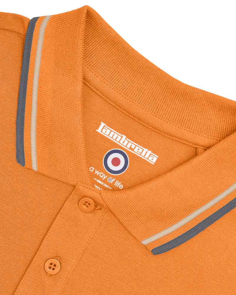 Lambretta Desert Sun Retro Target Logo 100% Cotton Polo Shirts