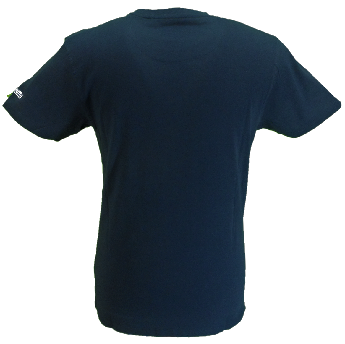 Lambretta Mens Navy Blue Fade Racing Stripe Retro T Shirt
