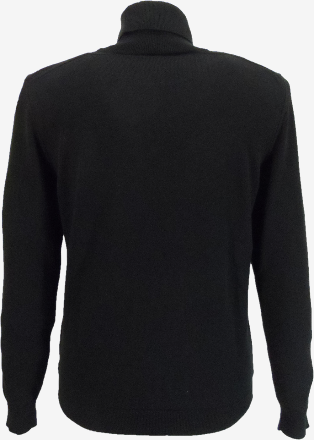 Relco Mens Black Fine Gauge Roll Neck Jumper