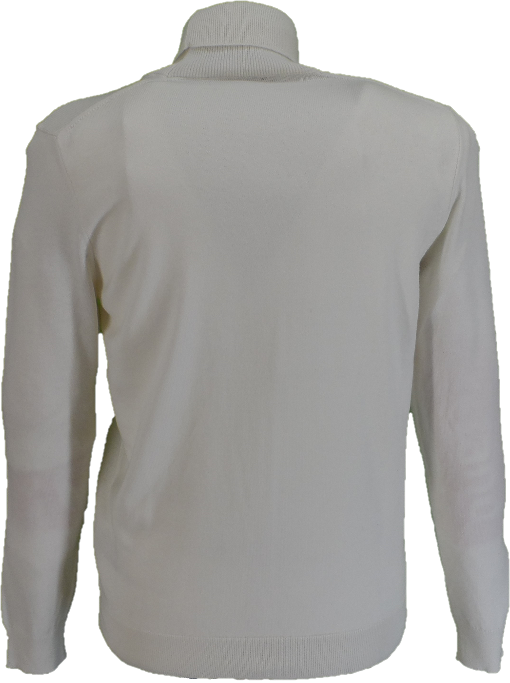 Relco Mens Ivory Fine Gauge Roll Neck Jumper