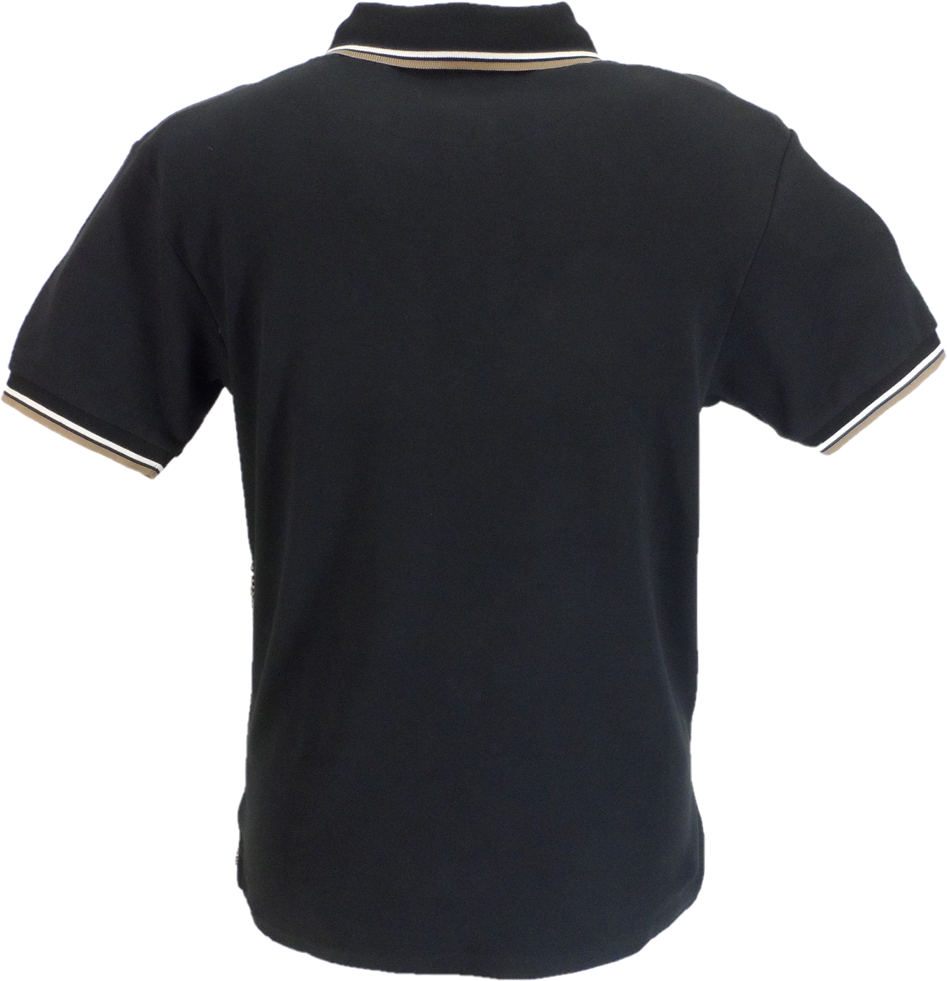 Trojan Mens Black Birdseye Panel Polo Shirt