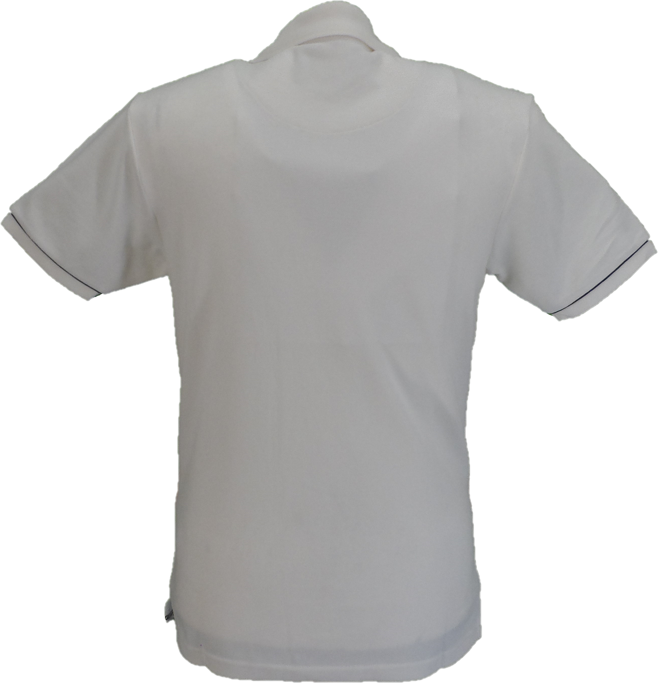 Trojan Mens Ecru Over Size Check Polo Shirt