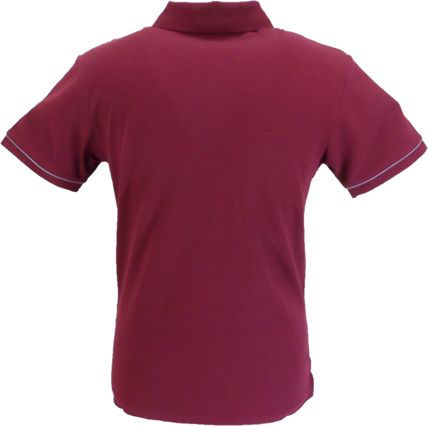 Trojan Mens Port Red Over Size Check Polo Shirt