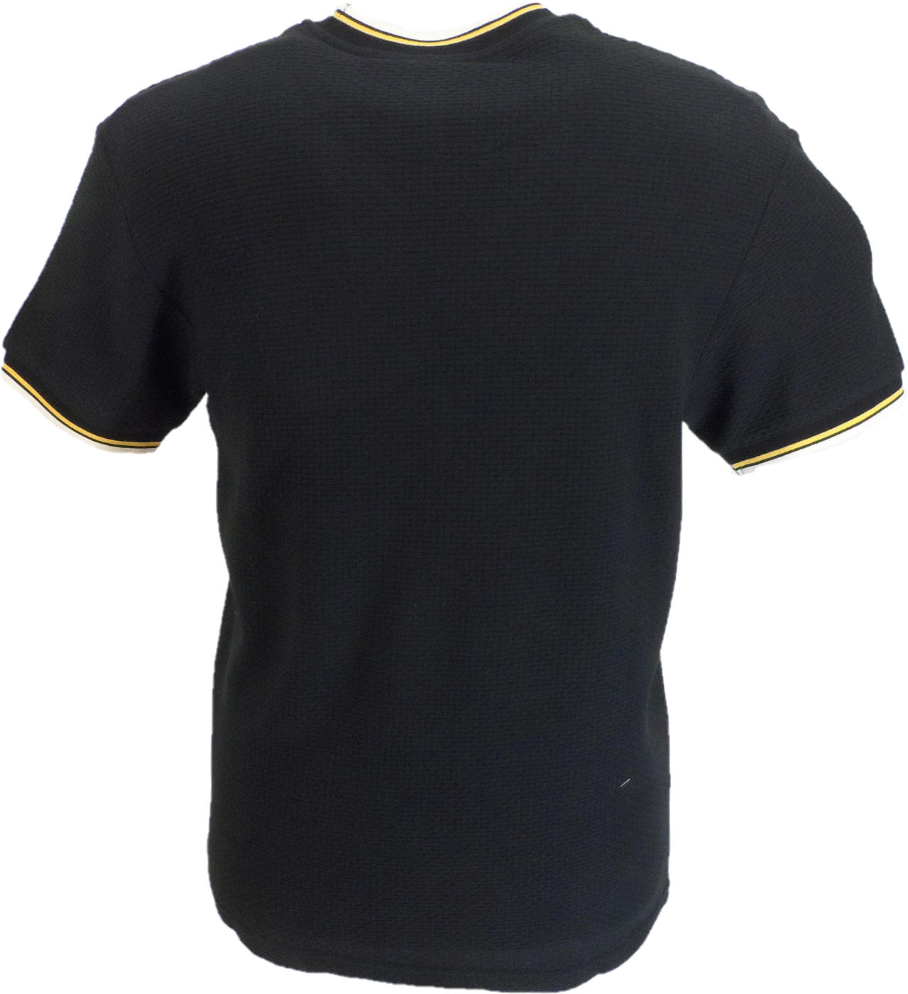 Trojan Mens Black Textured Twin Tipped T Shirt