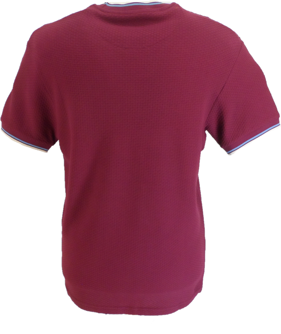 Trojan Mens Port Red Textured Twin Tipped T Shirt