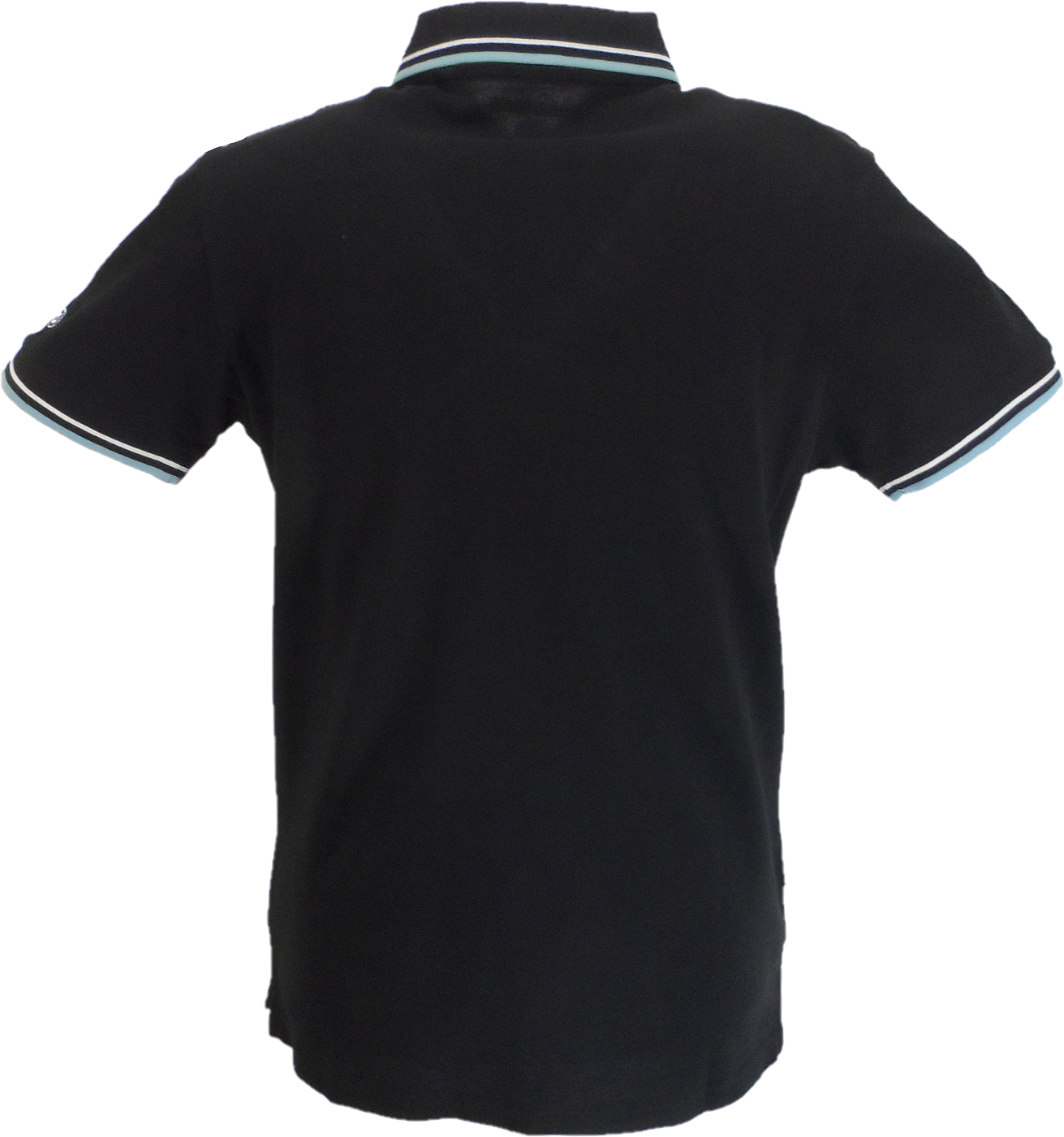 Lambretta Men`s Black Tipped Tipped 100% Cotton Polo Shirts