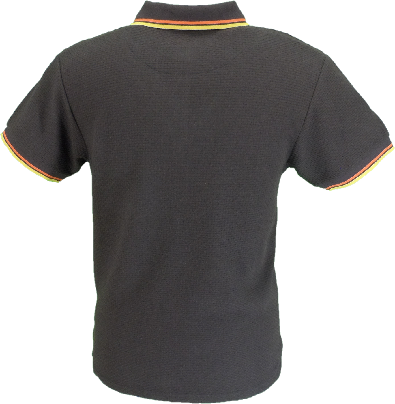 Trojan Mens Chocolate Brown Textured Twin Tipped Polo Shirt