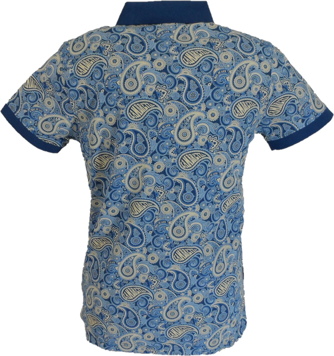 Lambretta Dark Blue Paisley Print Polo Shirts
