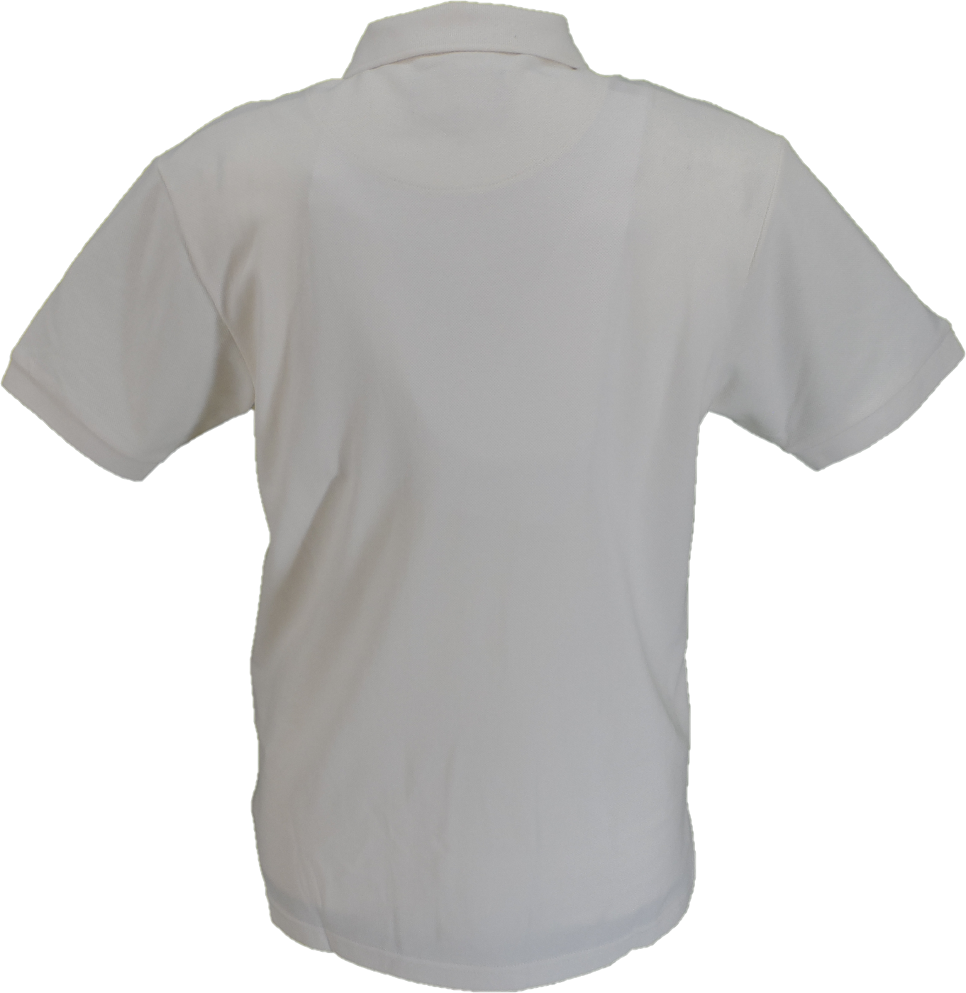 Trojan Mens Ecru Chain Stitch Zip Polo Shirt