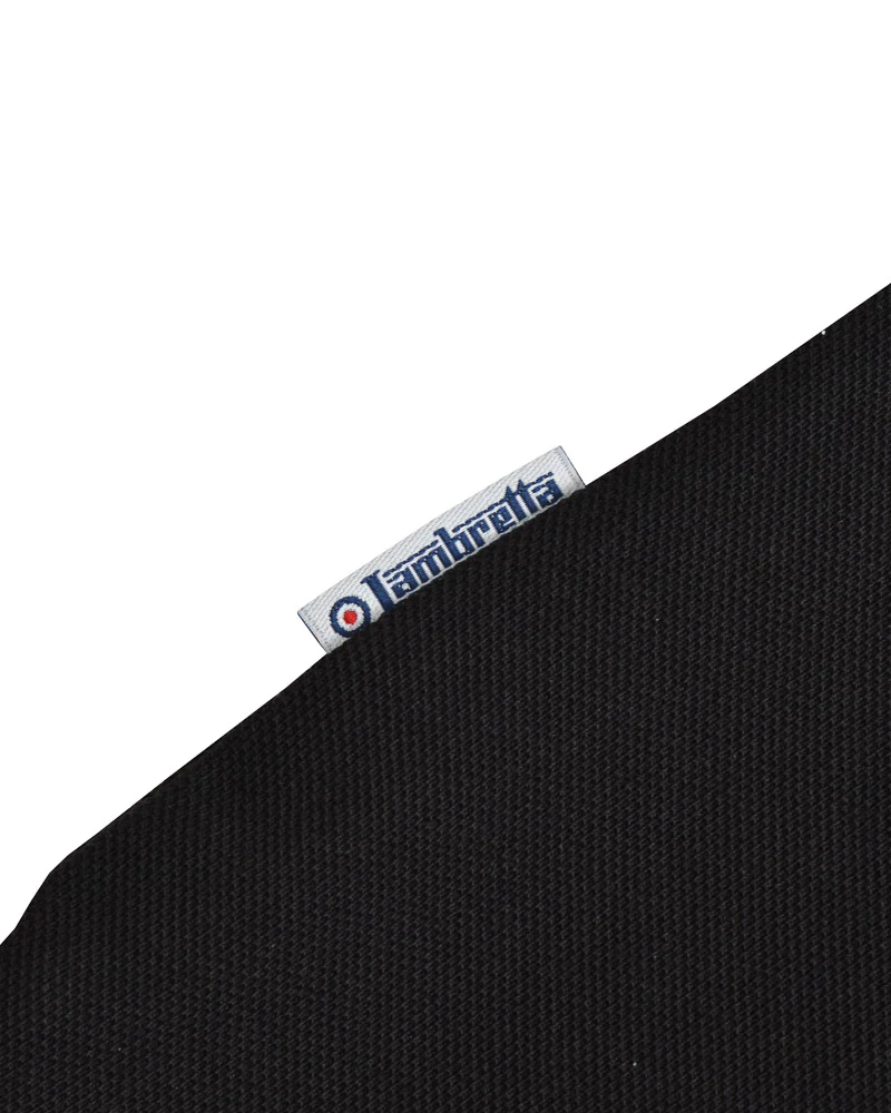 Lambretta Mens Black Checkerboard Collar Polo Shirts